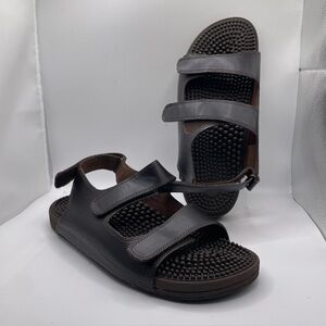 Kenkoh Serenity Massage Sandals Size 41 Brown Comfort Open Toe Beach Summer